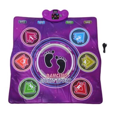 Imagem de Dpofirs Tapete de Dança para Crianças, Tapete de Dança Eletrônico Iluminado de 6 Impulsos Com 6 Modos de Jogo e, Fundo Antiderrapante para 3 4 5 7 8 9 10 11 12 Anos Meninas Meninos