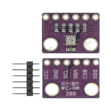 Imagem de Sensor De Temperatura, Umidade E Pressão BME280 3.3V IIC I2C Módulo Br