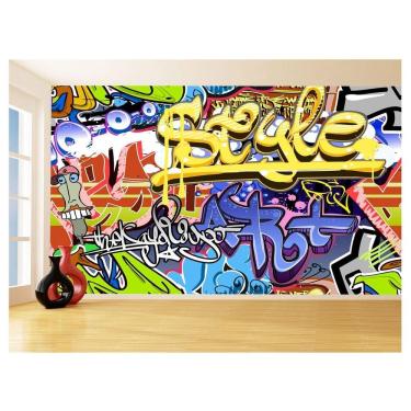 Imagem de Papel De Parede 3D Arte Graffiti Mural Grafite 3,5M Tra49