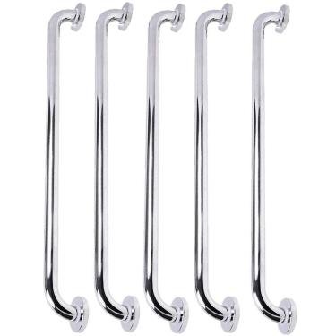 Imagem de Alça Barra De Apoio Inox Kit 5 Uni Suporte Gestante Idoso Criança Corrimao Casa Banheiro Casa Box