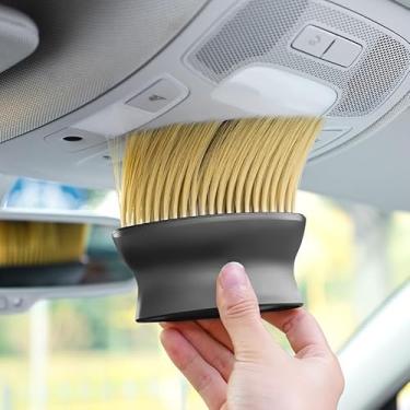 Imagem de Escova de limpeza de carro, escova de detalhes de cerdas macias, ferramenta de limpeza para painel automotivo, casa, cozinha, teclado de janelas