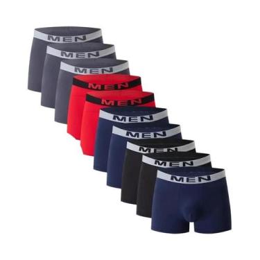 Imagem de Cuecas Boxer Confortáveis Estampadas Para Homens plus Size, Pacote Com