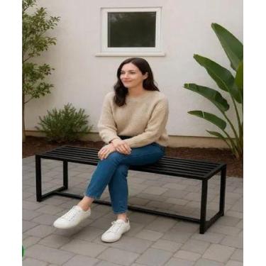 Imagem de Banco 70cm Assento Estilo Industrial Em Aço Reforçado - BRAUNA INDUSTR