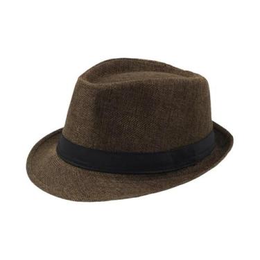 Imagem de Chapéu Fedora De Palha Unissex Para O Verão, Estilo Jazz, Casual E Mod