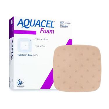 Imagem de Curativo aquacel foam 10 x 10 cm s/ adesivo (cx c/10 unds) 420633 - co