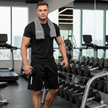 Imagem de Kit Bermuda Masculina Chimpa + Camiseta Leve Esporte Futebol Academia Corrida-Masculino