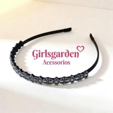 Imagem de Tiara de Strass Formato Laço Arco com Cristais e Brilho Intenso moda m