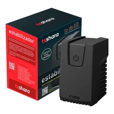 Imagem de Estabilizador Ts Shara Powerest 300va, Bivolt Automático 115v-220v, 4 Tomadas - 9101