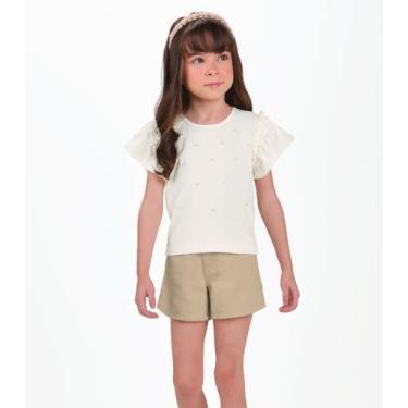Imagem de Conjunto Infantil Camiseta com Shorts Trick Nick Bege, 1, Bege