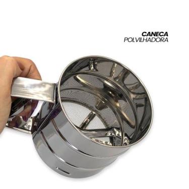 Imagem de Caneca com Peneira Polvilhadora em Aço Inox 250g - Wincy