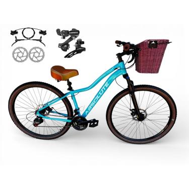 Imagem de Bicicleta Aro 29 Feminina Absolute Hera Retrô Vintage Shimano 21v Hidráulica Confortável Cesta-Feminino