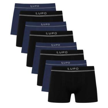 Imagem de Kit 8 Cuecas Lupo Boxer Microfibra Original Esporte Atacado Ajuste Per