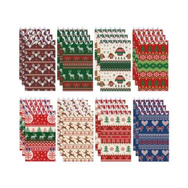 Imagem de Caderno Espiral De Natal Com Bolso, Bloco De Notas 8, 16, 24 Peças, Pr