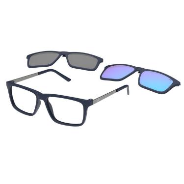 Imagem de Armação De Óculos Mormaii Swap 6 Clip On M6132k3355 Azul Fosco-Masculino