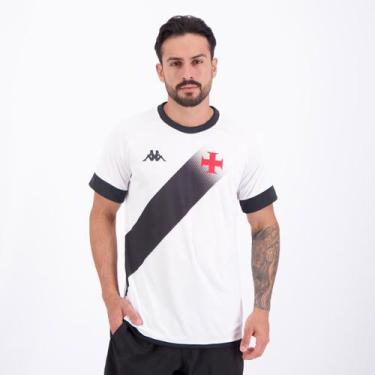 Imagem de Camisa Kappa Vasco Supporter Graphik Branca e Preta, G
