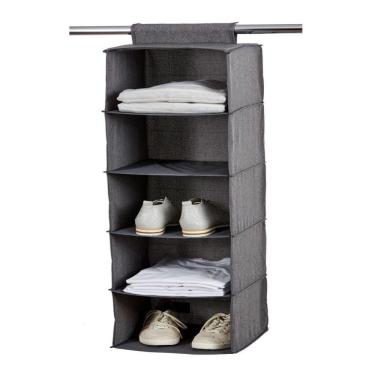 Imagem de Sapateira De Guarda Roupa Armario Cabide Organizador 5 Prateleiras Multiuso Closet