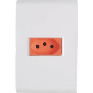 Imagem de Conjunto Liz Branco E Vermelho 4x2 com 1 Tomada 2p+t de 20 Ampères E 250 Volts 57170015 Tramonti