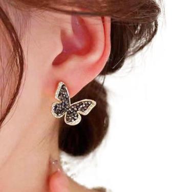 Imagem de Brincos De Borboleta Estilo Delicado Strass Brilho - - anjo da mamãe, 