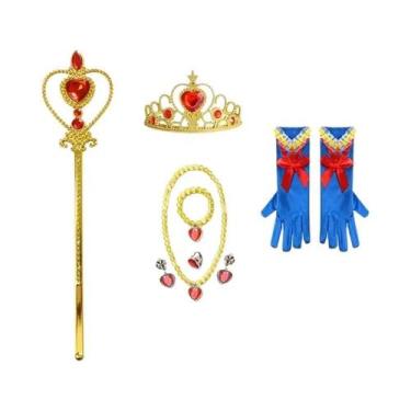 Imagem de Conjunto De Fantasia De Princesa Branca De Neve Para Meninas Com Coroa