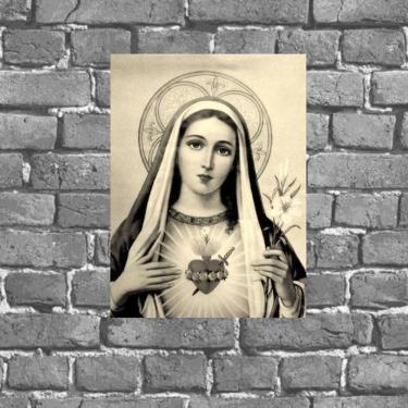 Imagem de Placa Decorativa Sagrado Coração De Maria 18x27cm