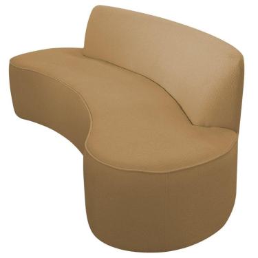 Imagem de Sofá Orgânico 02 Lugares 150cm Mônaco Bouclé Camel Claro - Nexta Casa