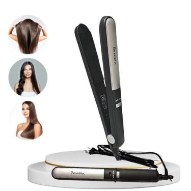 Imagem de Prancha Chapinha Alisadora Cerâmica Profissional Cuidados Cabelo Bivol