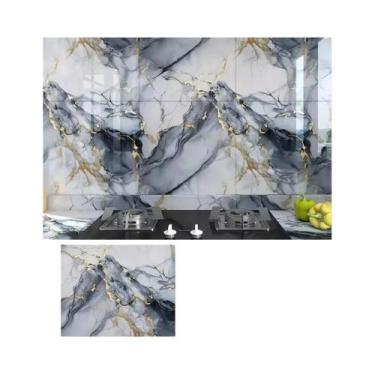 Imagem de Adesivos De Parede De Mármore Para Cozinha À Prova d'Água E Óleo, Pelí