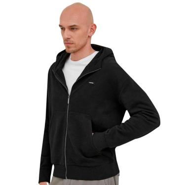 Imagem de Moletom Calvin Klein Masculino Hoodie Full-Zip CK Tag Preto-Masculino