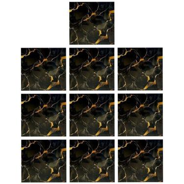 Imagem de Kit Placa Adesiva 3D Mármore Outras Moderno Espuma de Polietileno PVC Autocolante Preto