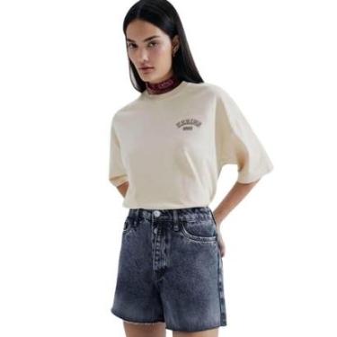 Imagem de Shorts Hering Jeans Feminino Barra a Fio-Feminino
