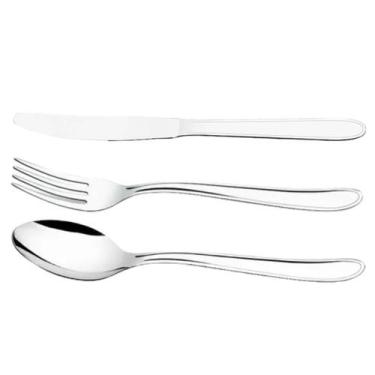 Imagem de Faqueiro 12 Pessoas Talheres Garfo Colher Faca de Mesa Inox - Brinox