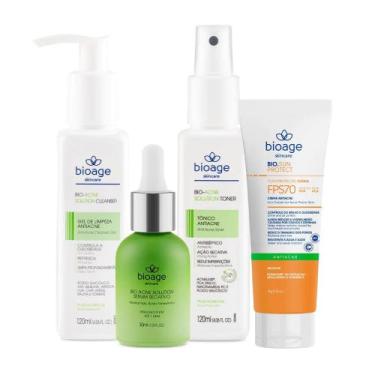 Imagem de Combo Elimina Acne Total - Rotina Skincare Antiacne Completa Bioage