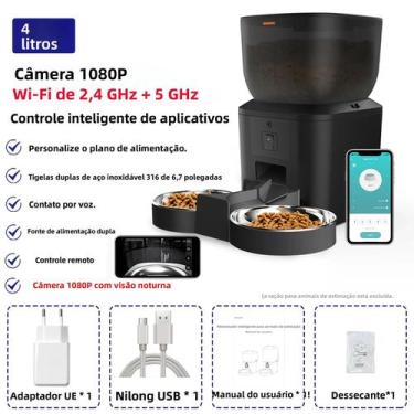 Imagem de Alimentador Automático Inteligente Para Animais De Estimação Com Câmer