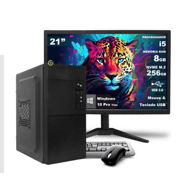 Imagem de Computador Completo On Corp I5 8GB RAM 256GB NVMe Win10 Monitor 21