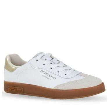 Imagem de Tênis Feminino Bottero Casual 364905 Branco/Dourado-Feminino