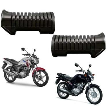 Imagem de Par capa do estribo borracha pedaleira dianteira smartfox honda cg tit