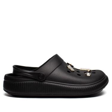 Imagem de Sandália Babuche Feminina Moleca Collab Ana Castela Preto, Preto, 36