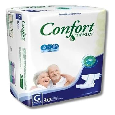Imagem de Fralda Geriátrica Descartável Confort Master Adulto Atacado - Congratu