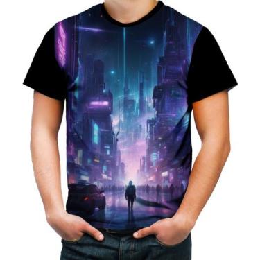 Imagem de Camiseta Colorida Cidade Futurística Cyber City Future 3 - Kasubeck St