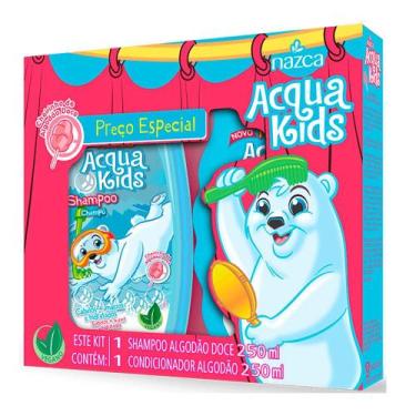 Imagem de Kit Infantil Shampoo e Condicionador Acqua Kids Algodão Doce 250ml
