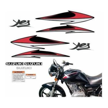 Imagem de Kit Adesivos Suzuki Yes 125 2008 Preta 10202 - Resitank