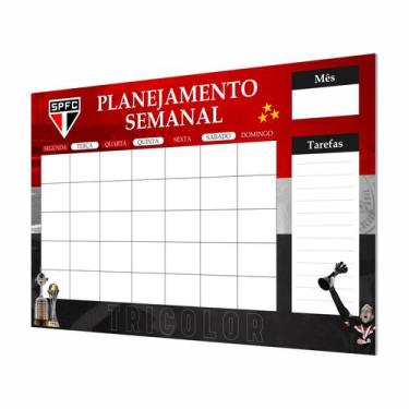 Imagem de Quadro Planner Organizador Semanal Mensal São Paulo FC 60x40 - DC Expr