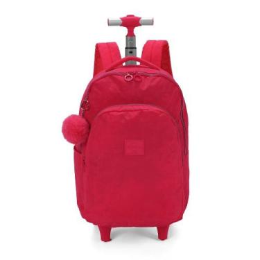Imagem de Mochila Rodinha Escolar Crinkle Up4you com 2 Compartimentos, Pink