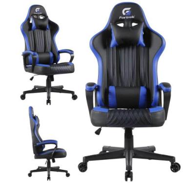 Imagem de Cadeira Gamer Ergonômica Com Almofadas Vickers Fortrek preto Material 