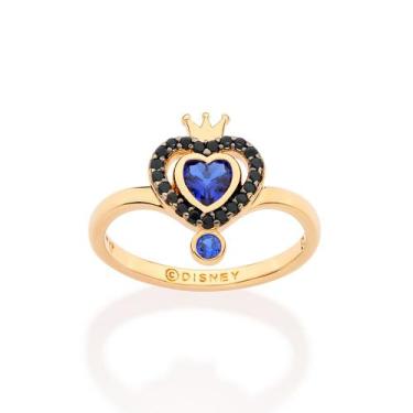 Imagem de Anel skinny rainha má banhado a ouro PRETO 513572 Rommanel, Preto, 18