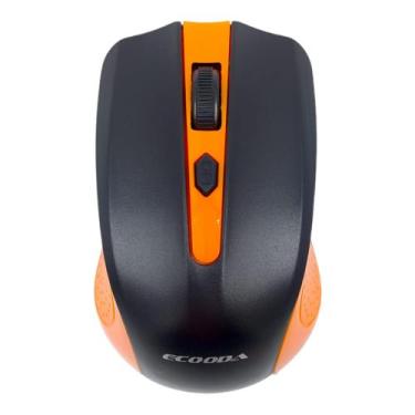 Imagem de Mouse Sem Fio Ecooda Com Pilha MS8012 - Sunoro, Laranja
