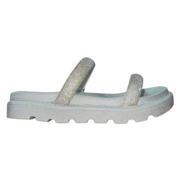 Imagem de Sandália Slide Flatform Tratorada Feminino Vizzano 6459.310 Prata, Pra