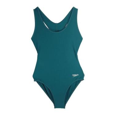 Imagem de Maiô Speedo Performance Costas Aberta Feminino, 4g/exgg, Petroleo, Ver
