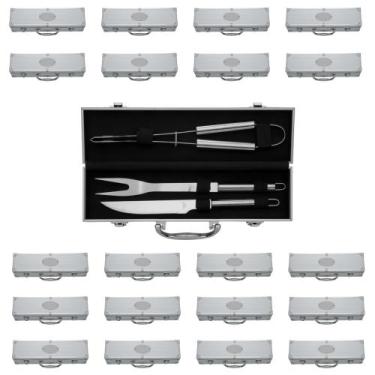 Imagem de Kit 20 - Kits Churrasco na Maleta Peças Inox - ZZ