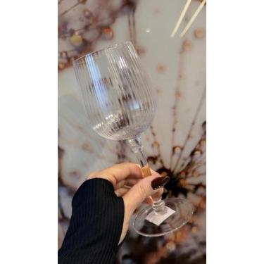 Imagem de TACA VINHO BRANCO 430ml 21,5X8,7X8,7cm CANELADO CLASSIC TRANSPARENTE -